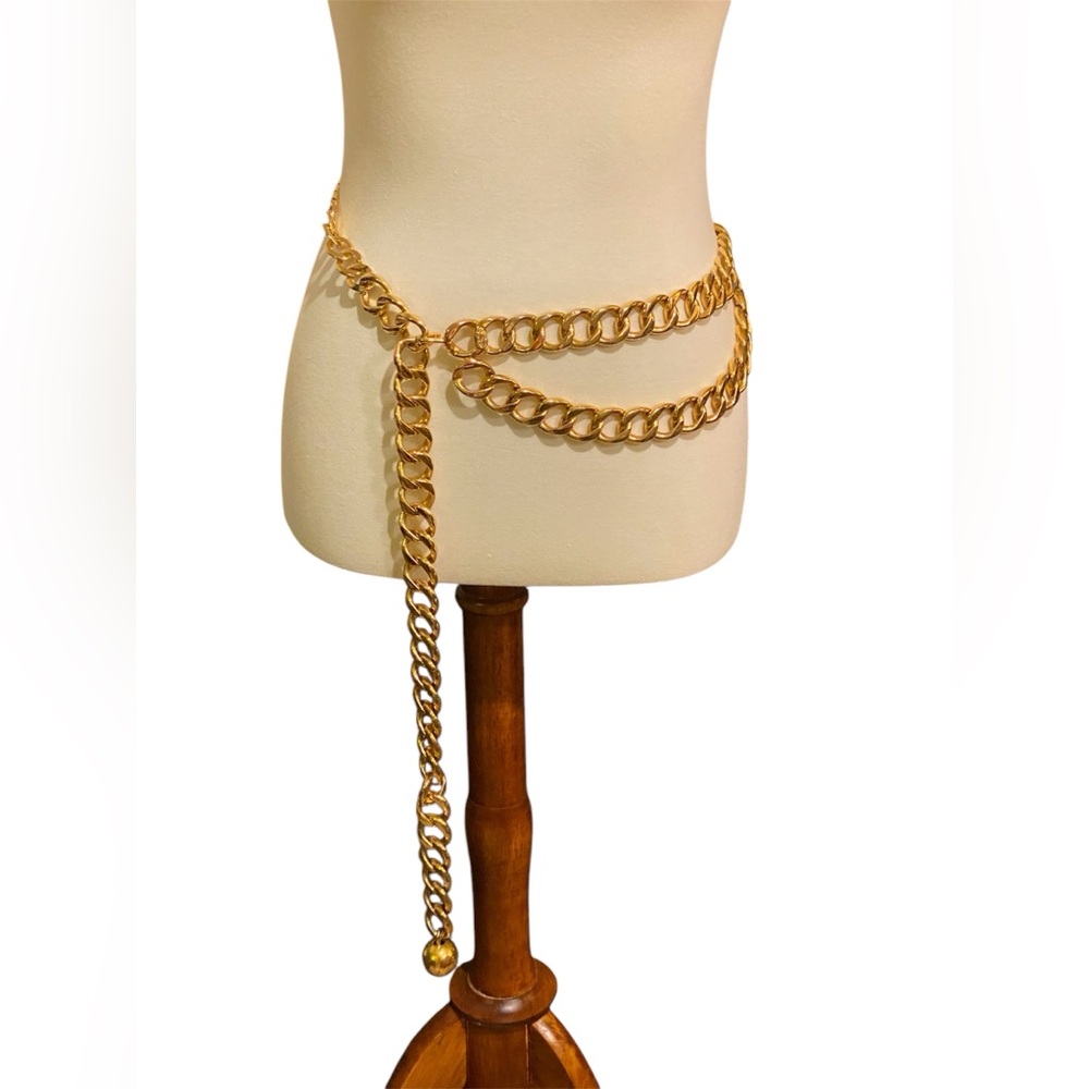CHANEL Authentic Vintage Double Chain Belt